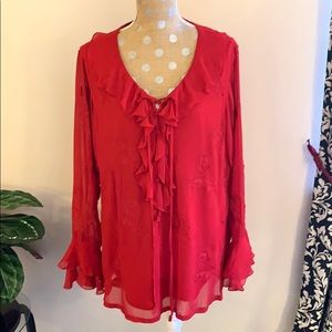 Embroidered Lined Blouse